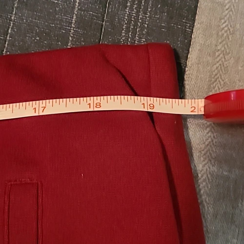 Chico's Ponte Stretch Pants, Size 4, Red/Wine Color - Picture 4 of 6
